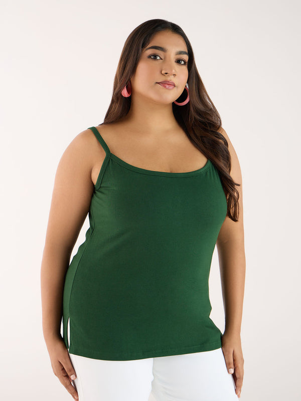 Plus Size Solid Knit Stretch Spagetti | XL-7XL