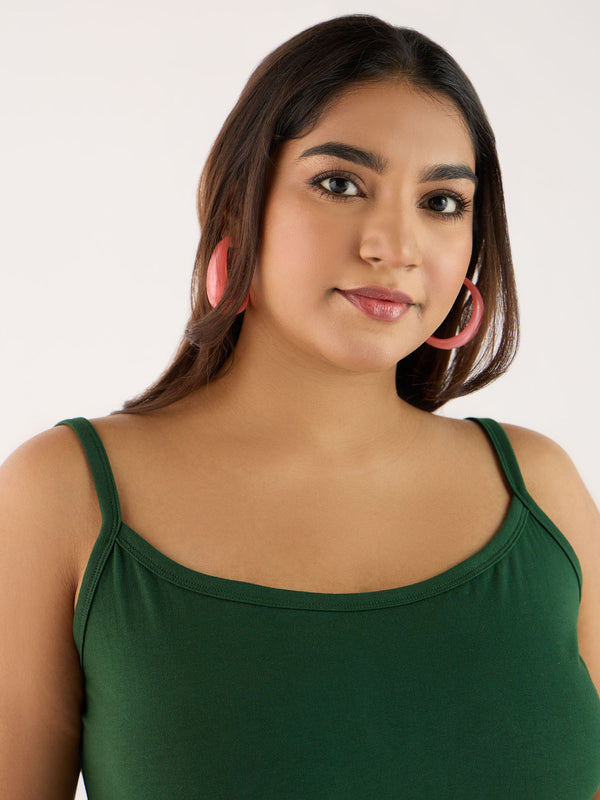Plus Size Solid Knit Stretch Spagetti | XL-7XL