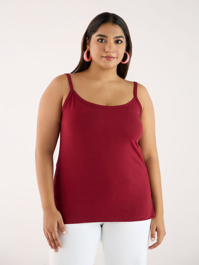 Plus Size Solid Knit Stretch Spagetti | XL-7XL