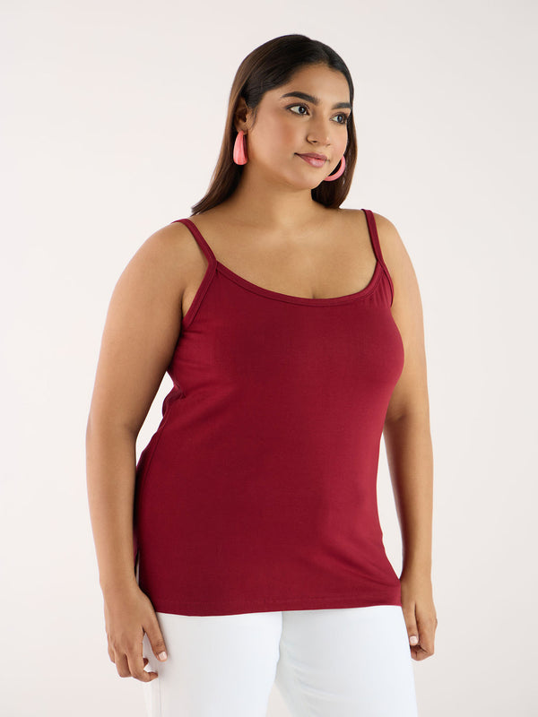 Plus Size Solid Knit Stretch Spagetti | XL-7XL