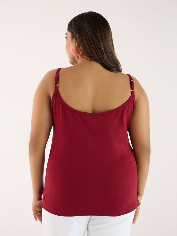 Plus Size Solid Knit Stretch Spagetti | XL-7XL