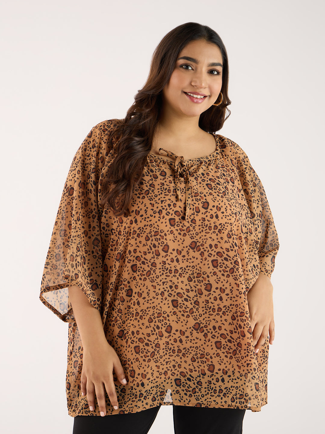 Animal Printed Brown Top