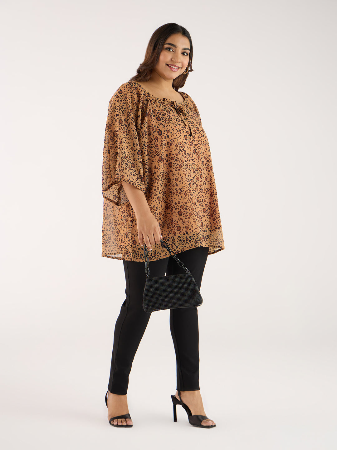 Animal Printed Brown Top