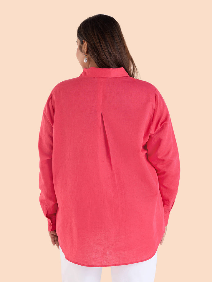 Coral Pink Womens Shirt