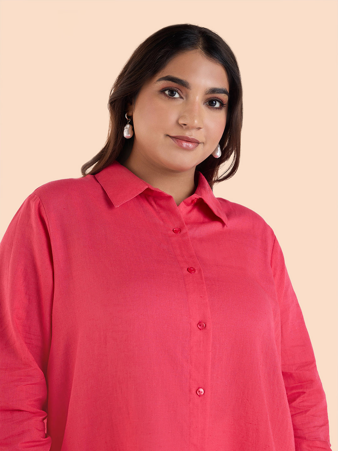 Coral Pink Womens Shirt