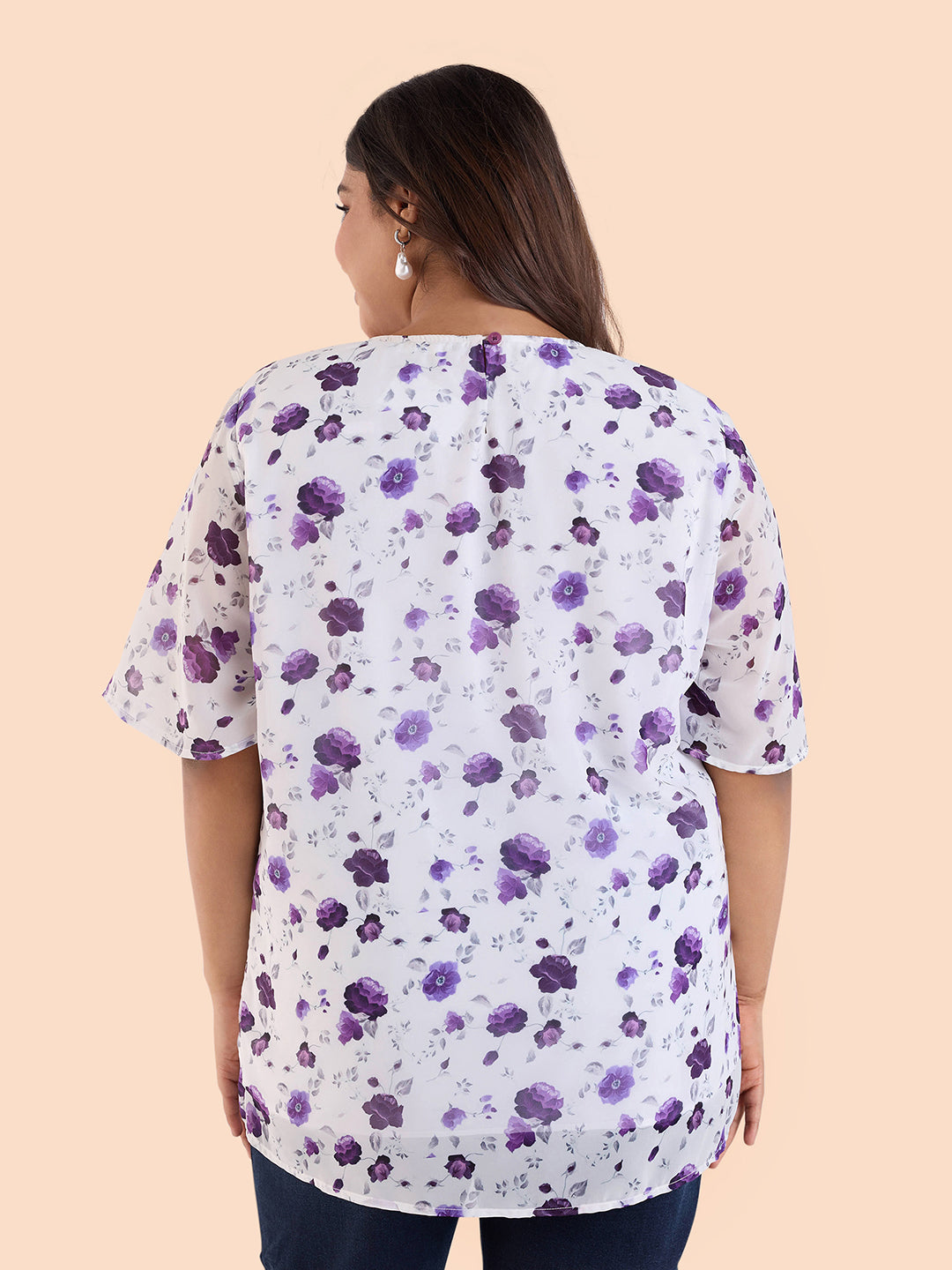 Scattered Floral Printed Top