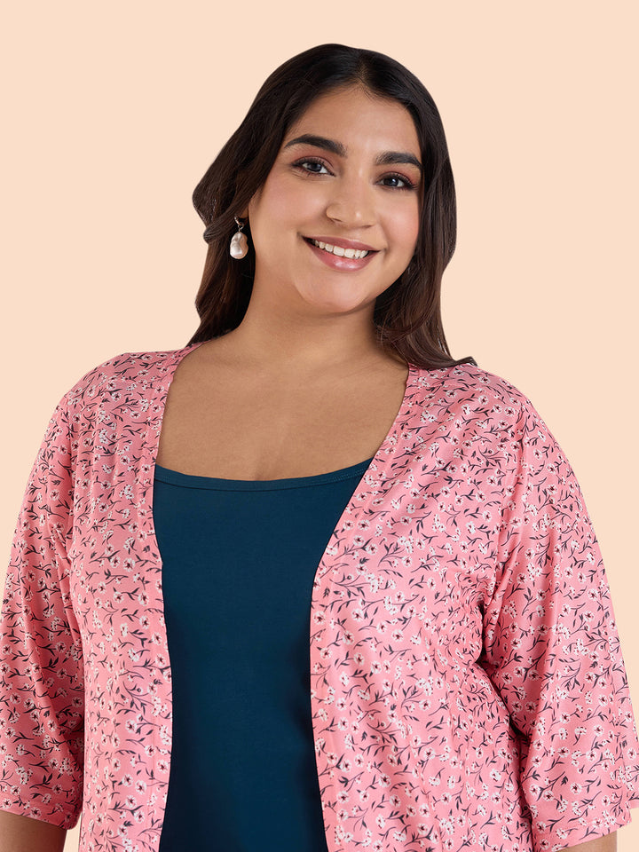 Ditsy Floral Printed Stretch Shrug