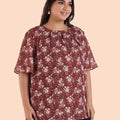 Plus Size Floral Bunch Printed Top | XL-7XL