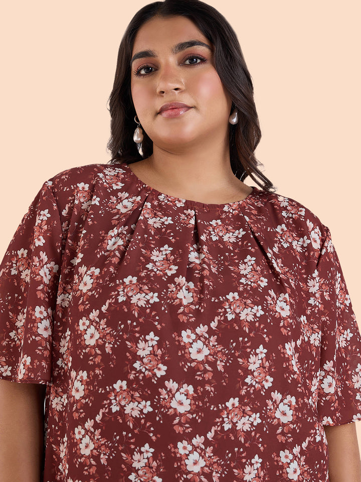 Floral Bunch Printed Top