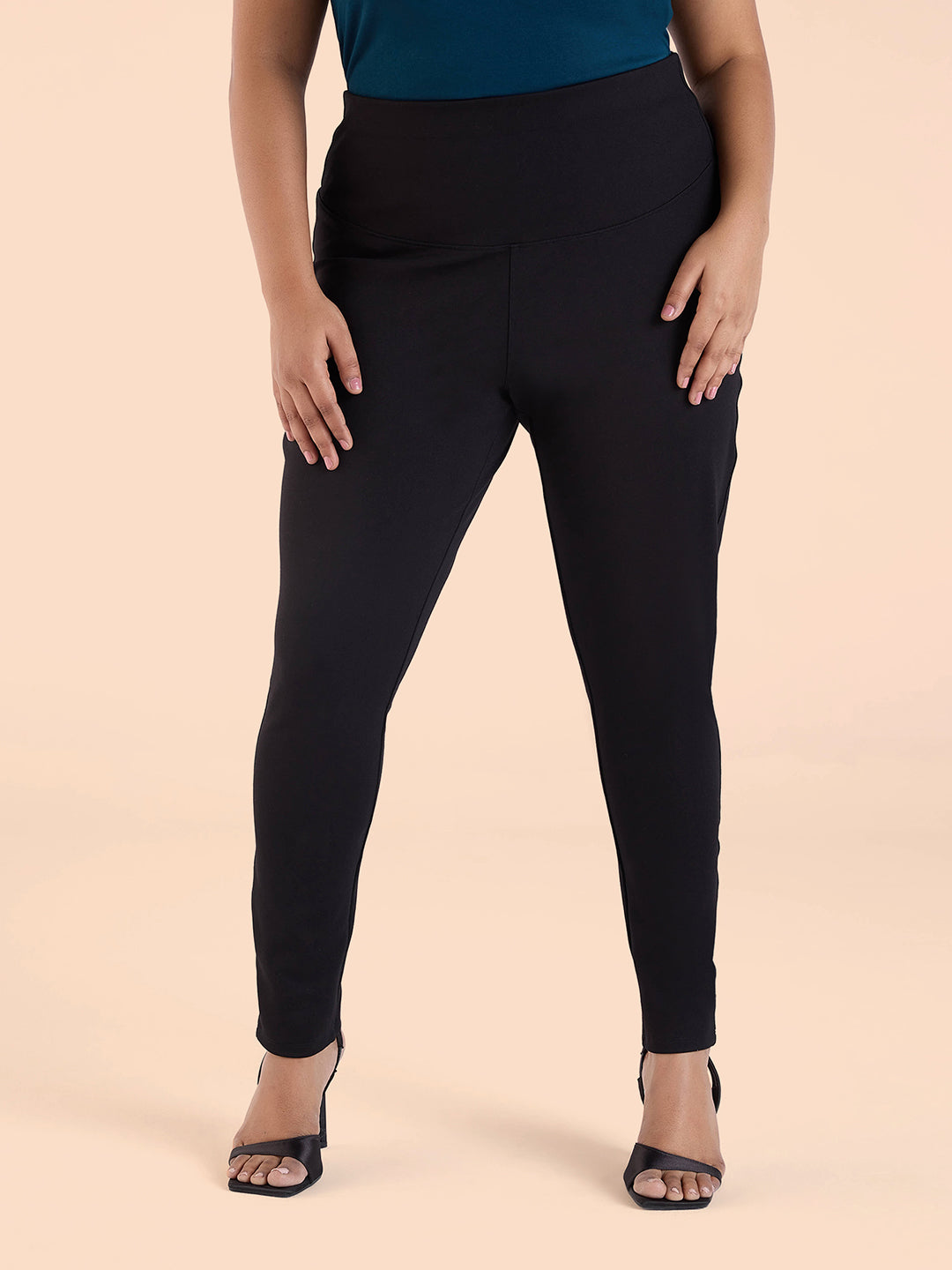 Knitted Viscose Nylon Stretch Leggings