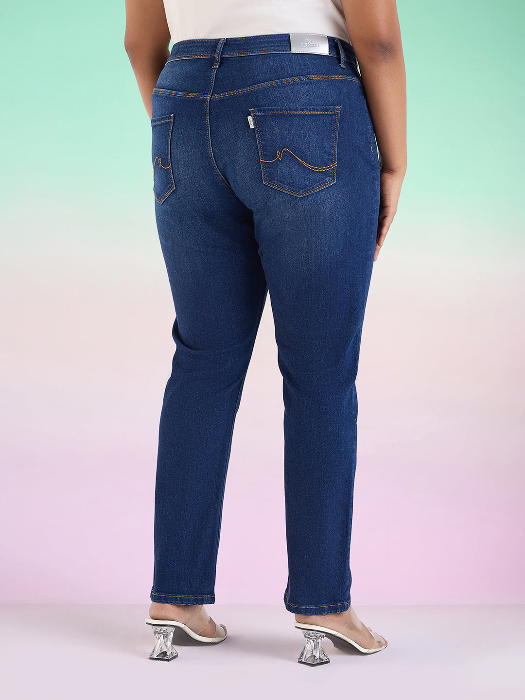 Medium Wash Stretch Jeans