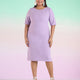 Lilac Bodycon Stretch Dress | XL-7XL