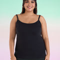 Plus Size Solid Knit Stretch Spagetti | XL-7XL