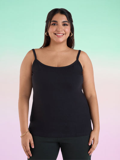 Plus Size Solid Knit Stretch Spagetti | XL-7XL