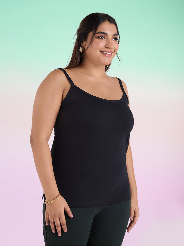Plus Size Solid Knit Stretch Spagetti | XL-7XL
