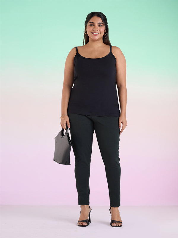 Plus Size Solid Knit Stretch Spagetti | XL-7XL