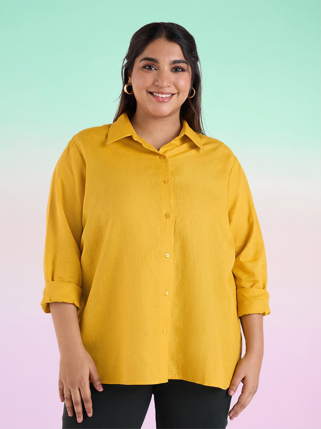 Mustard Yellow Womens Shirt