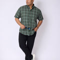 Plus Size EARTHY CHECK HALF SLEEVE SHIRT | XL-7XL