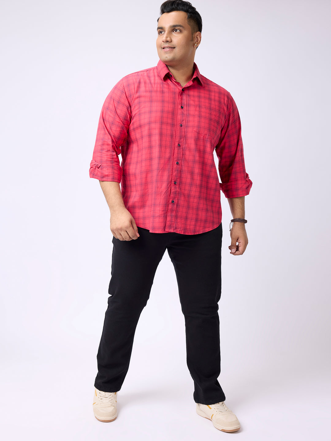 PLUS SIZE MEN NAUTICAL CHECK FULL SLEEVE SHIRTS | XL-7XL