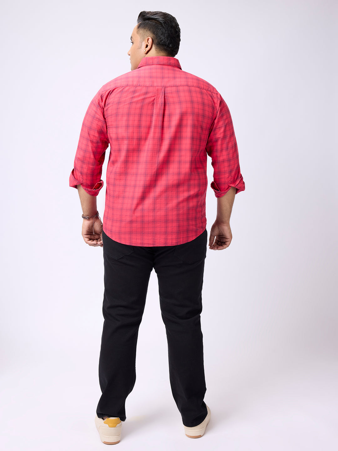 PLUS SIZE MEN NAUTICAL CHECK FULL SLEEVE SHIRTS | XL-7XL