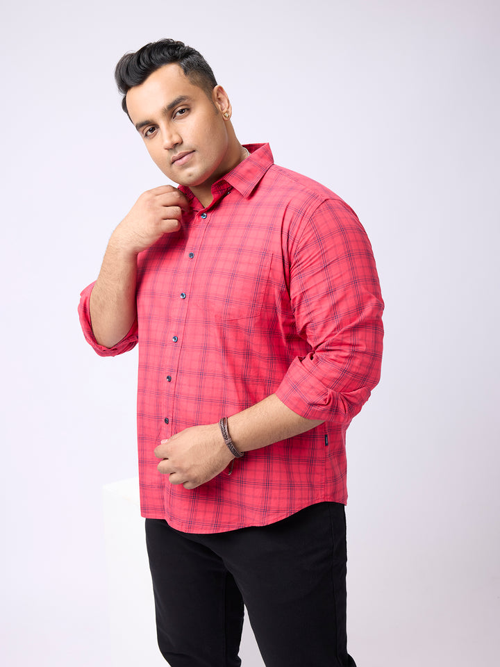 PLUS SIZE MEN NAUTICAL CHECK FULL SLEEVE SHIRTS | XL-7XL