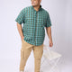 Plus Size EARTHY CHECK HALF SLEEVE SHIRT | XL-7XL