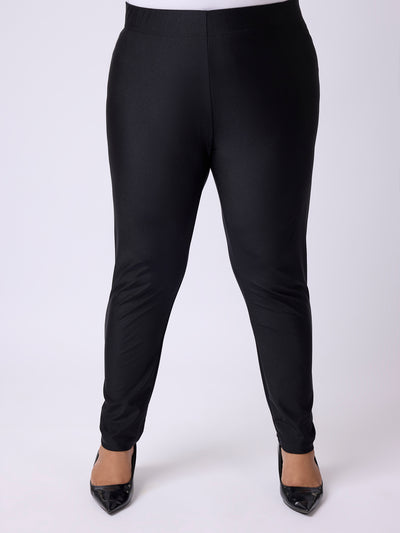 Plus Size SOLID KNIT STRETCH LEGGINGS | XL-7XL