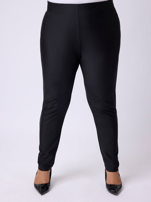 Plus Size SOLID KNIT STRETCH LEGGINGS | XL-7XL