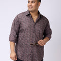 Plus Size GEO PRINT SATIN SHIRT | XL-7XL