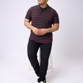 Plus Size NAUTICAL STRIPE POLO T-SHIRT | XL-7XL