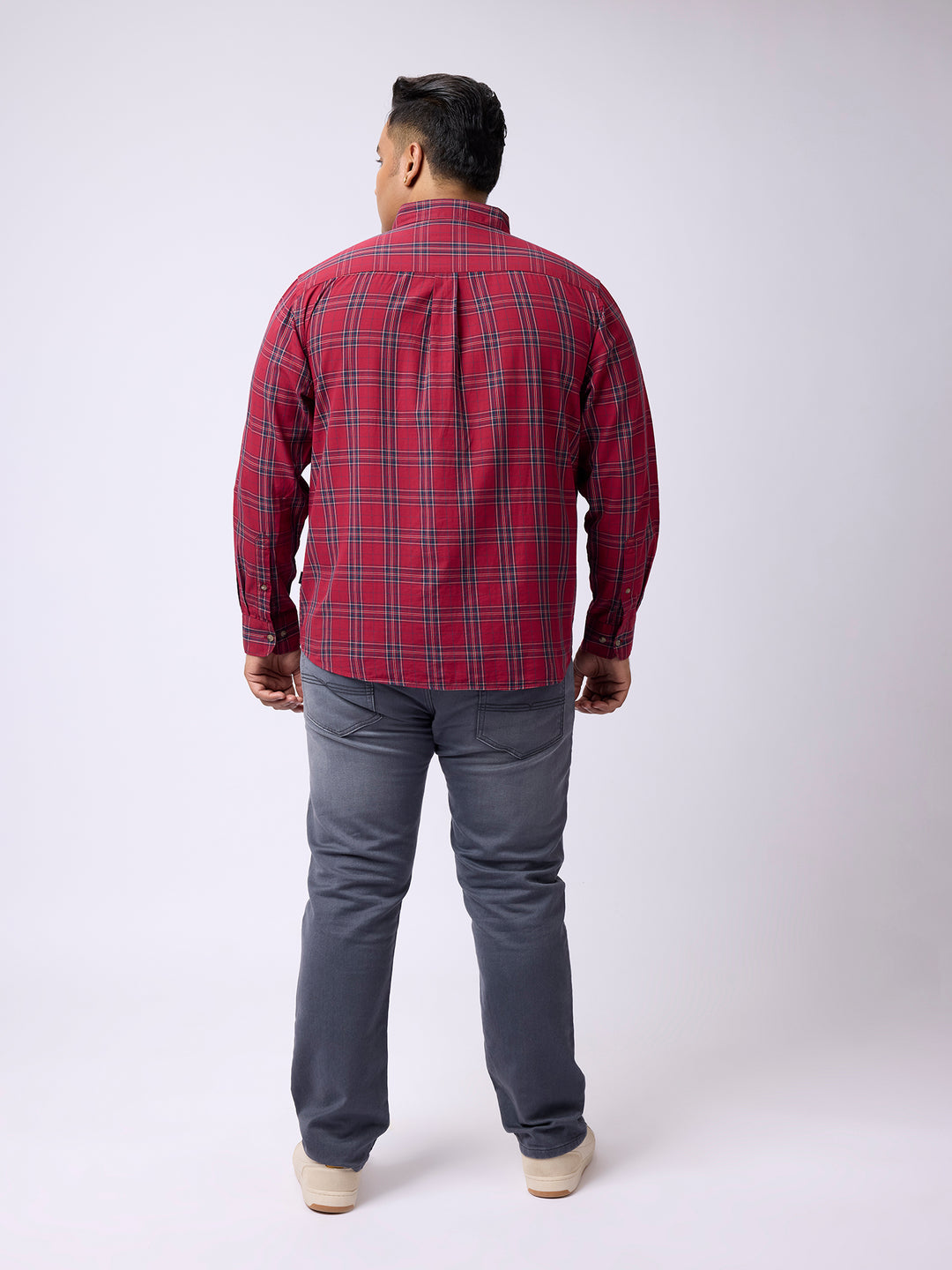 PLUS SIZE MEN NAUTICAL CHECK FULL SLEEVE SHIRTS | XL-7XL