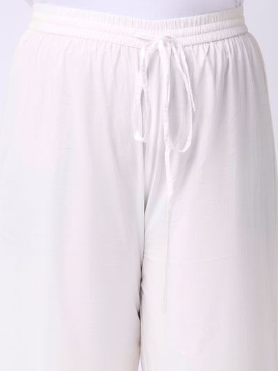 Plus Size WOMENS WHITE ETHNIC PALAZZO | XL-7XL