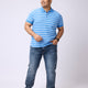 Plus Size NAUTICAL STRIPE POLO T-SHIRT | XL-7XL