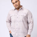 Plus Size PRINTED CAMOUFLAGE DOUBLE POCKET SHIRT | XL-7XL