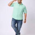 Plus Size BREZZY SOLID HALF SLEEVE SHIRT | XL-7XL