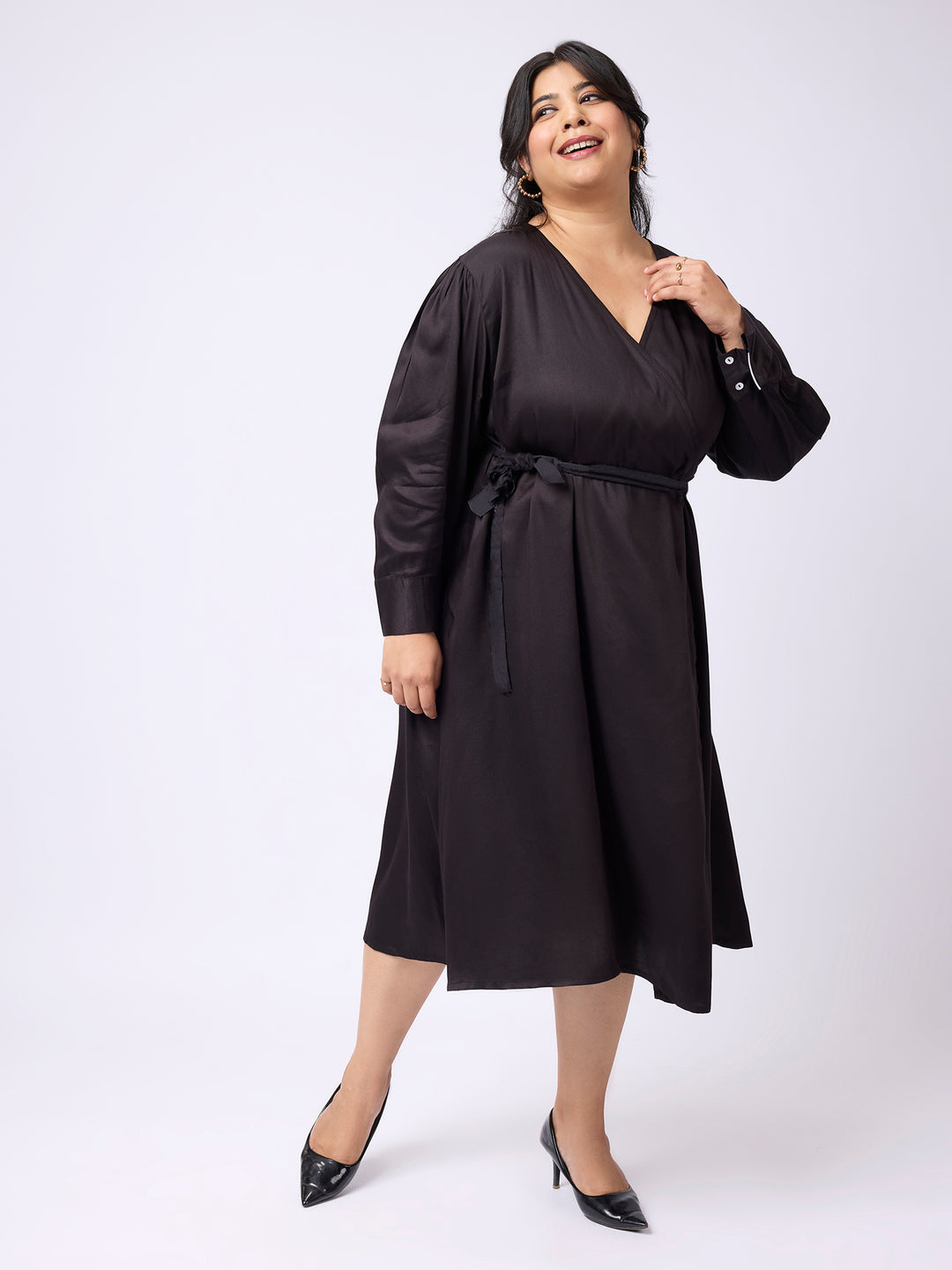 Get Plus Size Plus Size SOLID WAIST KNOTTED A-LINE DRESS | XL-7XL for WOMEN | Upto 40% off | Big Hello Get Plus Size Plus Size SOLID WAIST KNOTTED A-LINE DRESS | XL-7XL for WOMEN | Upto 40% off | Big Hello