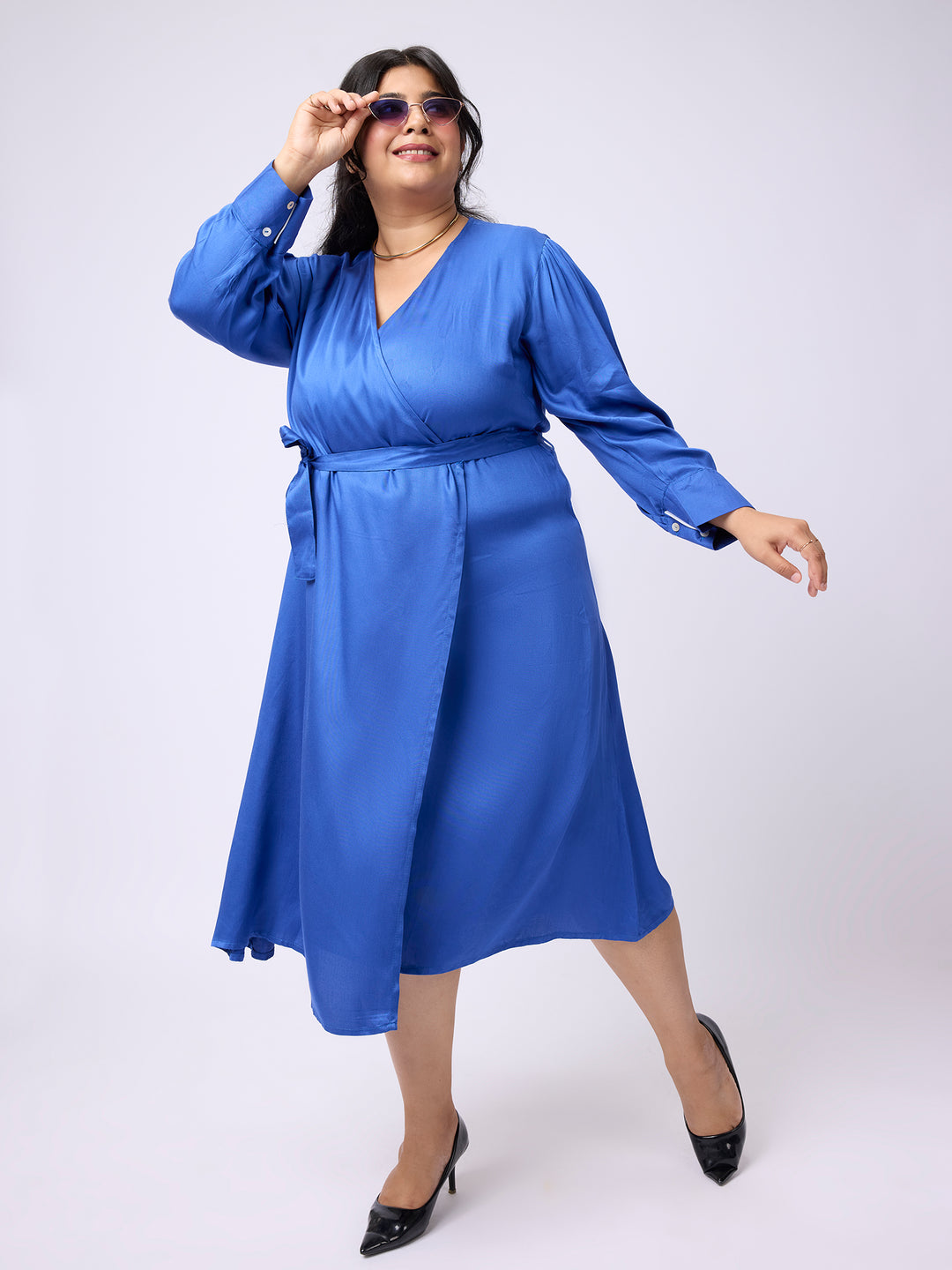 Get Plus Size Plus Size SOLID WAIST KNOTTED A-LINE DRESS | XL-7XL for WOMEN | Upto 40% off | Big Hello Get Plus Size Plus Size SOLID WAIST KNOTTED A-LINE DRESS | XL-7XL for WOMEN | Upto 40% off | Big Hello