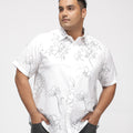 PLUS SIZE TROPICAL PRINTED COTTON HOLIDAY HALF SLEEVE SHIRT FOR MEN | XL-7XL