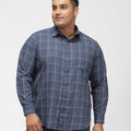 PLUS SIZE GIZA COTTON CHECK SHIRTS FOR MEN | XL-7XL
