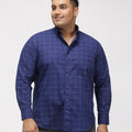 PLUS SIZE GIZA COTTON CHECK SHIRTS FOR MEN | XL-7XL
