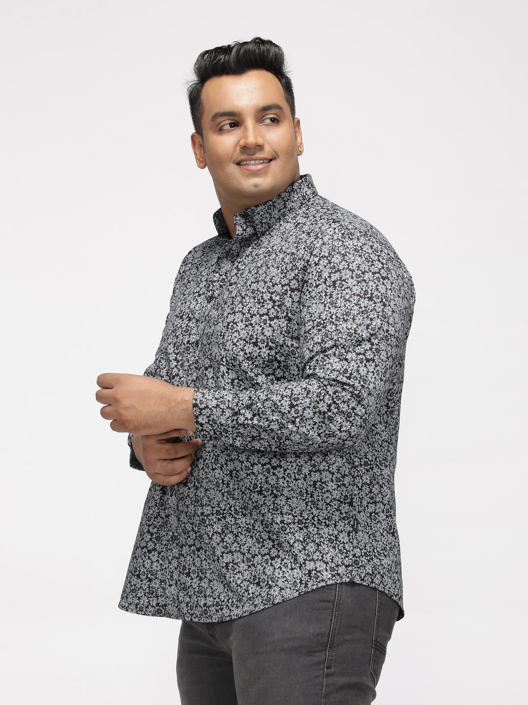 PLUS SIZE PRINTED DITSY FLORAL PREMIUM SHIRT FOR MEN | XL-7XL