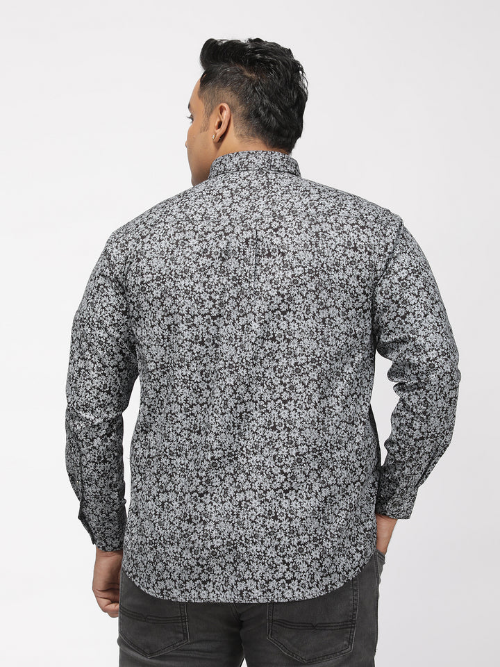 PLUS SIZE PRINTED DITSY FLORAL PREMIUM SHIRT FOR MEN | XL-7XL