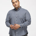 PLUS SIZE BRUSHED PEACHED FLANNEL CHECKS COTTON SHIRT FOR MEN | XL-7XL