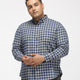 PLUS SIZE BRUSHED PEACHED FLANNEL CHECKS COTTON SHIRT FOR MEN | XL-7XL