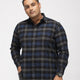 PLUS SIZE BRUSHED PEACHED FLANNEL CHECKS COTTON SHIRT FOR MEN | XL-7XL