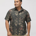 PLUS SIZE TROPICAL PRINTED COTTON HOLIDAY HALF SLEEVE SHIRT FOR MEN | XL-7XL