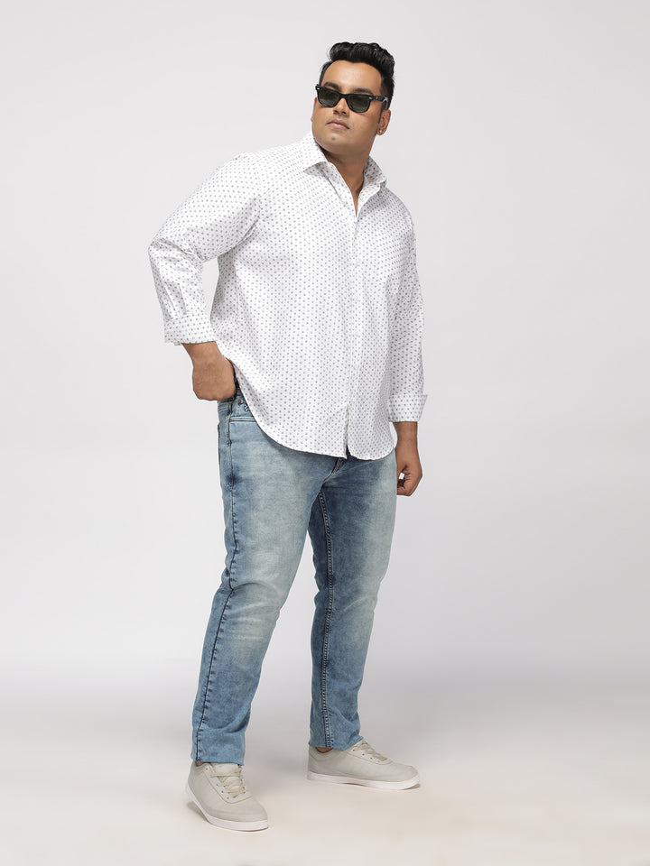 PLUS SIZE MEN’S STRETCHABLE ZACH FIT JEANS –TINTED FROST WASH | XL-7XL