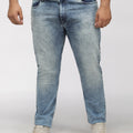 PLUS SIZE MEN’S STRETCHABLE ZACH FIT JEANS –TINTED FROST WASH | XL-7XL