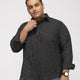 PLUS SIZE PRINTED STRETCH OXFORD PARTY SHIRT FOR MEN | XL-7XL