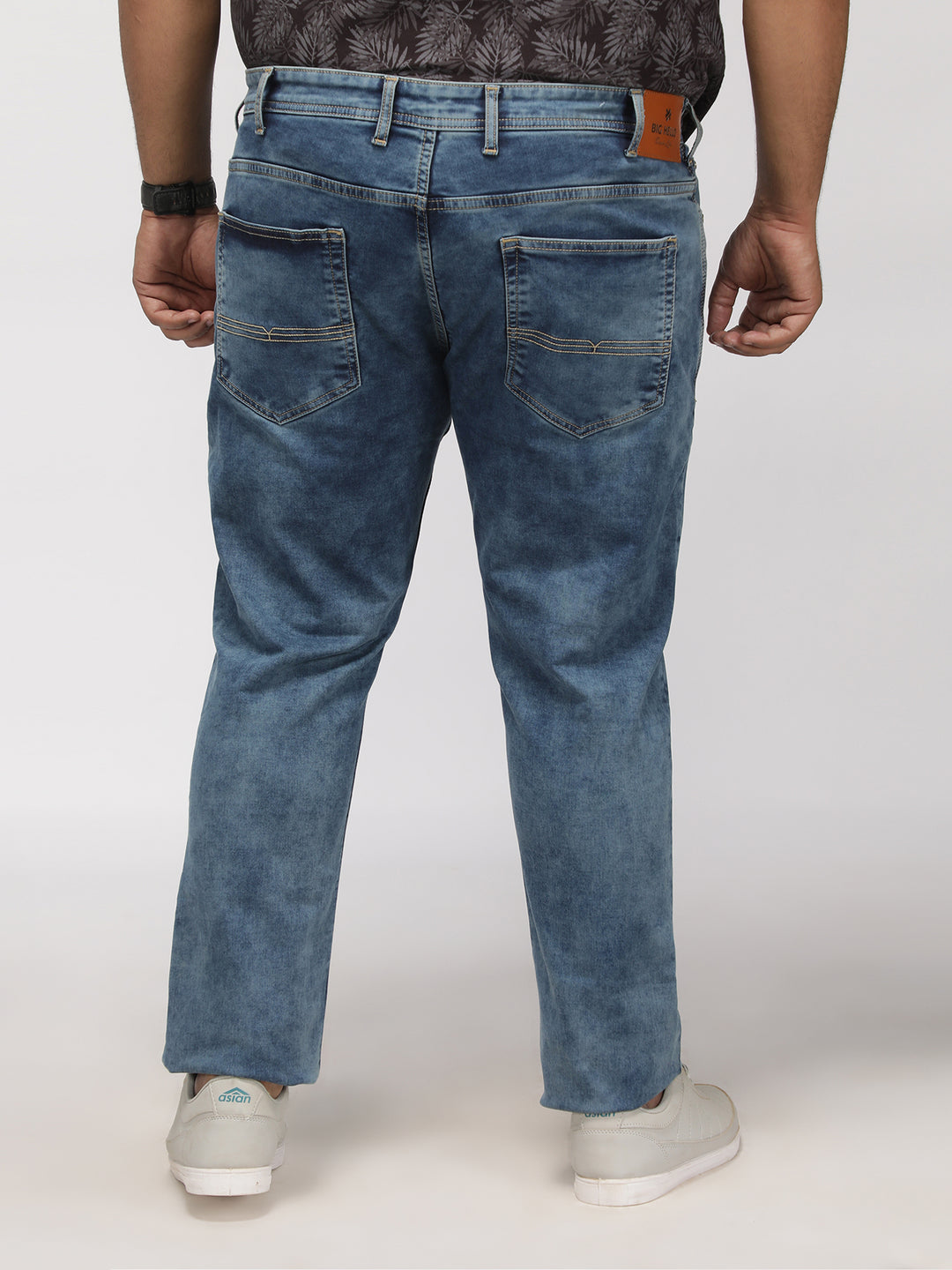 PLUS SIZE MEN’S STRETCHABLE ZACH FIT JEANS – MEDIUM CLOUD BLUE WASH | XL-7XL